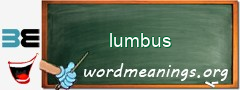 WordMeaning blackboard for lumbus